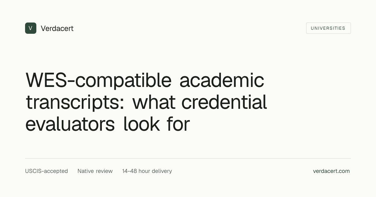 WES-compatible academic transcripts: what credential evaluators look ...